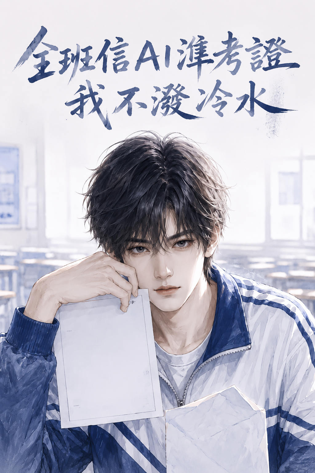 《全班信AI准考證，我不潑冷水》作品封面