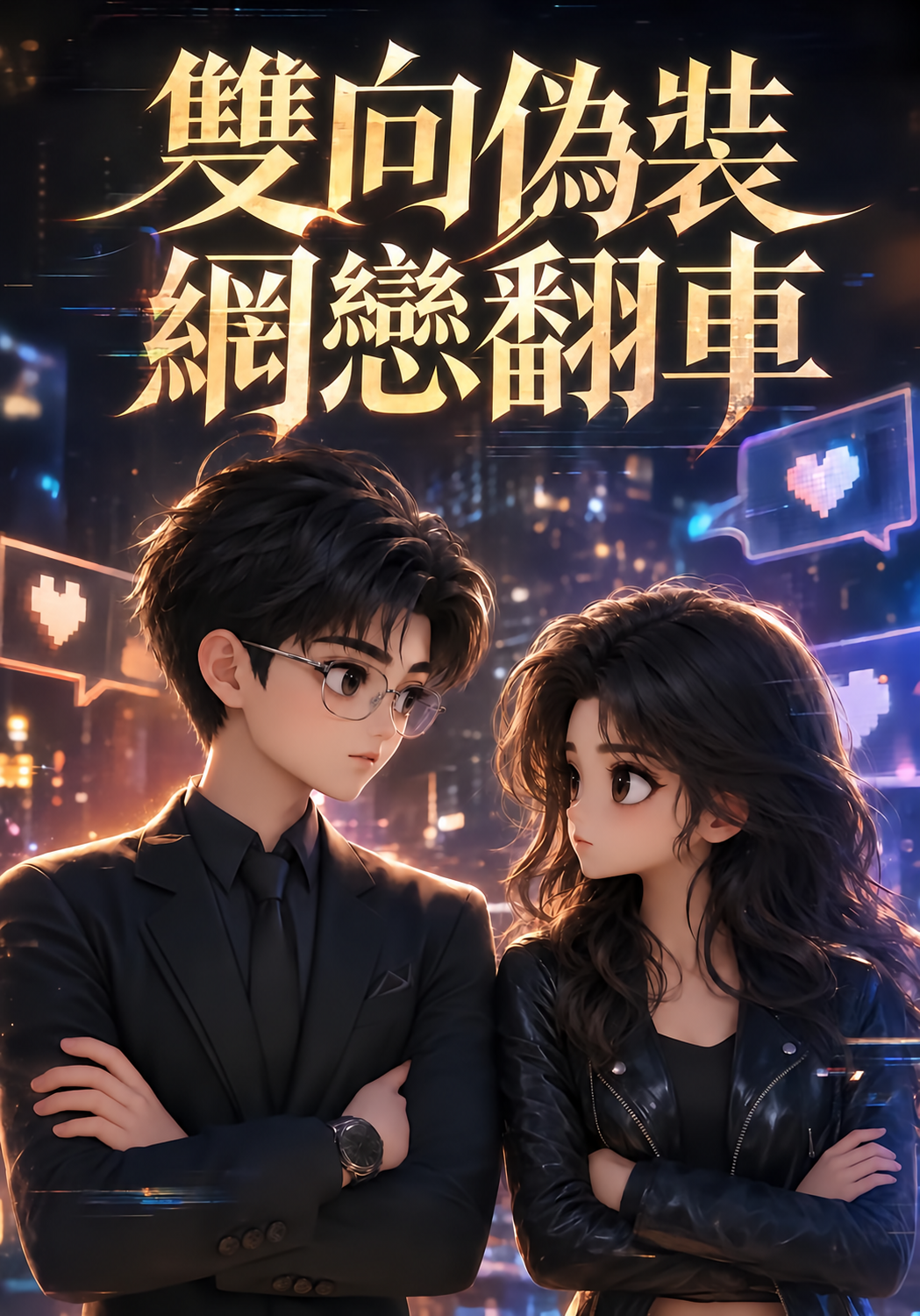 《雙向偽裝網戀翻車》作品封面