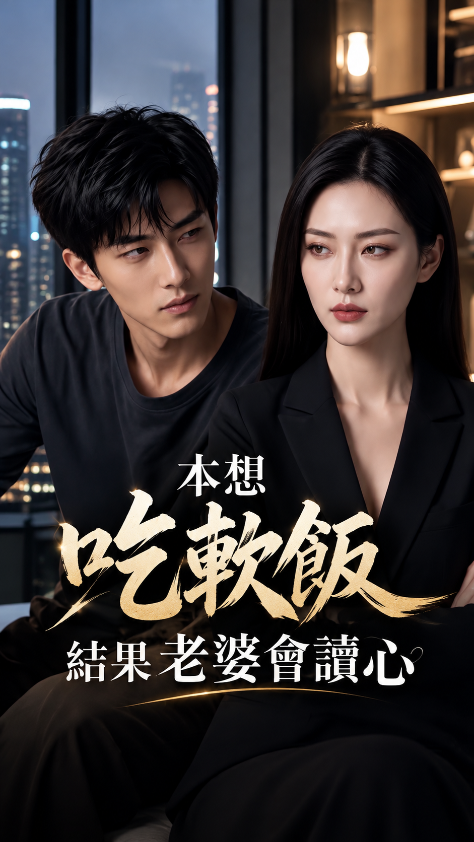 《本想吃軟飯，結果老婆會讀心》作品封面